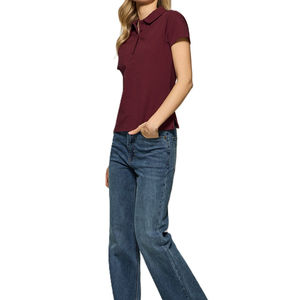 2025 nueva tendencia mejor calidad mujeres polos logotipo personalizado cómodo Fitness desgaste mujeres Casual Polo precio barato - Product Image 5