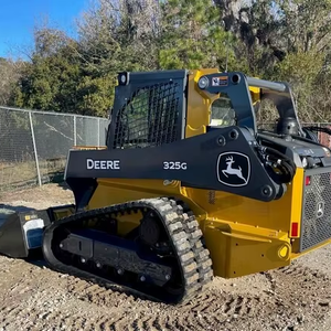 Minicargadora usada John Dear 325G con accesorios, MINICARGADORA DE orugas frontal y retroexcavadora, componente de núcleo de motor a la venta - Product Image 2
