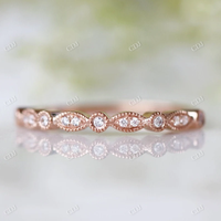 Banda de boda de oro amarillo de 14k personalizada, banda de compromiso de diamante Natural redondo de lujo, joyería a juego de media eternidad para él