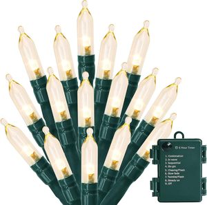 Guirlande <span class=keywords><strong>lumineuse</strong></span> <span class=keywords><strong>de</strong></span> <span class=keywords><strong>Noël</strong></span> Panjixin, 50 mini-lumières LED, 8 modes, fil vert, minuterie, pour arbre <span class=keywords><strong>de</strong></span> <span class=keywords><strong>Noël</strong></span>, <span class=keywords><strong>couronne</strong></span>, fête, intérieur/extérieur - Product Image 5
