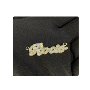 Collar con Colgante de Nombre Personalizado, Oro de 10K, Diamantes Naturales G-H SI Certificados por IGI, Joyería de Aniversario para Mujer, Venta al Por Mayor - Product Image 5