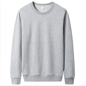 Nouveau tissu lourd hommes/femmes Style Simple sweats mode couleur unie O cou sweats à capuche amples pull décontracté hauts - Product Image 4