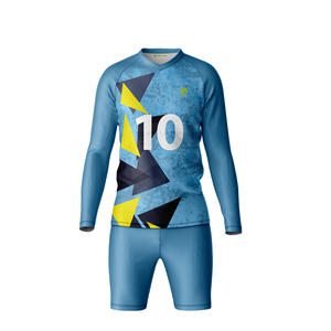 Conjunto de camiseta y pantalones cortos de fútbol con logotipo personalizado, uniforme de fútbol transpirable de secado rápido OEM/ODM al por mayor - Product Image 1