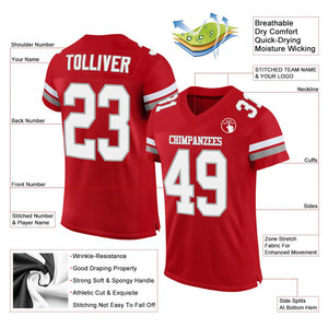 Custom American Football Jersey Mesh Front Logo American Football Jerseys <b>Plus</b> <b>Size</b> Lightweight Durable Team Uniforms <b>Low</b> Tariff - Product Image 2