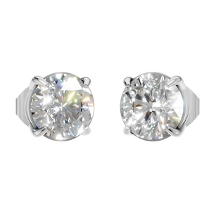 Pendientes de Botón Solitario de Moissanita de 2 Quilates, Oro Sólido de 14k y Chapado en Oro de 18k para Mujer, Regalo de Compromiso, Fiesta, Boda, OEM/ODM - Product Image 1