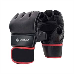 Guantes de boxeo de lucha MMA de medio dedo transpirables de diseño hueco tallado de cuero auténtico de alta calidad - Product Image 1