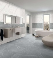 Carreaux en grès cérame vitrifié de taille 600x600 mm, corps en porcelaine, carreaux de mur et de sol avec surface brillante, utilisés pour la salle de bain