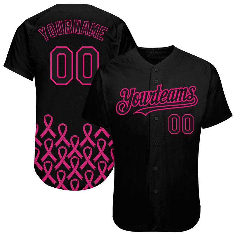 Camiseta De Béisbol Con Lazo Rosa - Concienciación Sobre El Cáncer De Mama, Talla 3XL, Algodón Cómodo