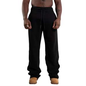 Basic Puff Drop Jogger | Pantalon de survêtement à jambes larges 380 GSM | Impression bouffante 3D, ceinture élastique | 80% coton 20% polyester - Product Image 2