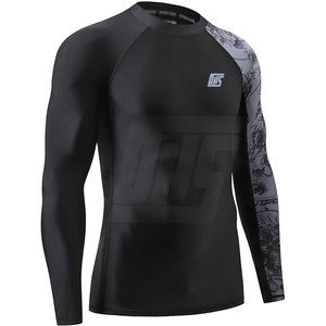 Men Rash Guard Fitness Wear Full Sleeve Quick Dry Sport Top Ideal For <b>Surfing</b> Swimming Workout And Gym Training Rash Guard - Product Image 2