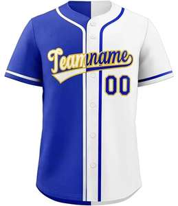 Camiseta de Fútbol al por Mayor OEM, Camiseta de Béisbol Lisa para Hombre, Personalizada en Poliéster con Tu Propio Diseño, Uniforme de Béisbol Liso de Dos Tonos - Product Image 1
