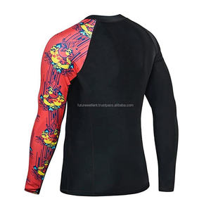 Fight Gear Custom Sublimated Print Rash Guard Camisa de compresión de manga larga para hombres Gimnasio largo Fitness MMA - Product Image 4