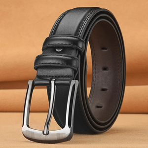 Ceinture en cuir de vache véritable pour homme, ceinture automatique à boucle à cliquet, ceinture de luxe pour homme, vente en usine, logo personnalisé - Product Image 5