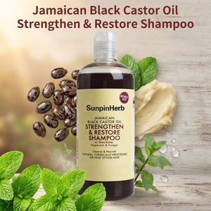 Champú Fortalecedor para el Cabello con Aceite de Ricino Negro Jamaicano, Manteca de Karité y Vinagre de Menta para Cabello Dañado - Product Image 5