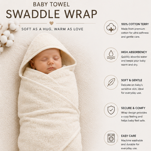 Serviette de bain à capuche pour bébé en coton 100% premium, douce, absorbante, respectueuse de la peau, essentiels pour nouveau-nés en provenance de Turquie - Product Image 4