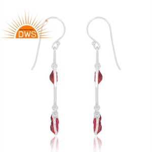 Superventas Plata de Ley 925 blanco doblete turmalina cuarzo piedra preciosa colgante pendiente joyería personalizada para mujer regalo para ella - Product Image 4