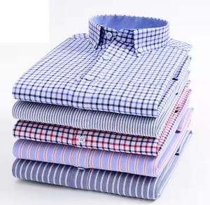 Camisa de Manga Larga con Botones, Cuello en V, Informal, de Tela Oxford 100% Algodón de Alta Calidad para Hombre, Transpirable y de Secado Rápido, Talla Grande - Product Image 1