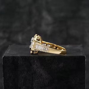 Lujo 925 Plata Leb Grown Ring Iced Out Hip Hop Declaración Anillo para hombres Custom Bling Diamond Jewelry Wholesale - Product Image 2