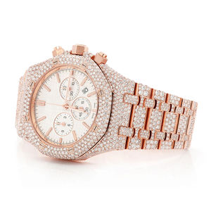 Reloj de Lujo con Incrustaciones de Moissanita y Cuarzo para Hombre, Estilo Hip Hop, Esfera de Cristal con Diamantes - Product Image 2