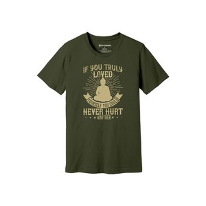 Camiseta de algodón 100% con estampado de temas de Buda, estilo informal, 12 opciones de color, 160-180, colocación de diseño personalizable GSM pesado - Product Image 6