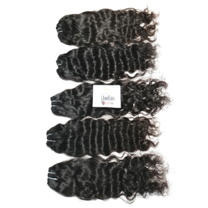 100% Cuticle Aligned Remy Indian Kinky Curly Weave Lace Front Vendor Bundles Natural Color <b>Black</b> <b>Wrap</b> Easy Apply - Product Image 1