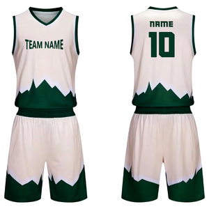 Conjunto de Uniforme de Baloncesto Juvenil Unisex, Ropa Deportiva Personalizada, 100% Poliéster, Sin Mangas, Secado Rápido, Transpirable, Tallas Grandes, Bsci - Product Image 1