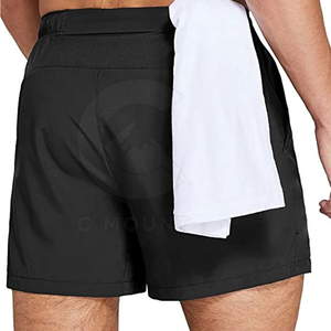 Los mejores pantalones cortos de gimnasio ligeros hechos a medida con cintura elástica patrón sólido estilo informal ecológico bajo MOQ venta en línea Pakistán - Product Image 3