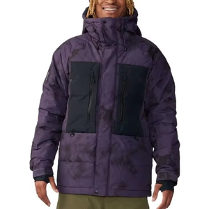 Veste matelassée pour homme de haute qualité, écologique, respirante, en laine, col montant, logo sur le devant, couleur unie, pour l'hiver et les activités de plein air, service OEM - Product Image 1