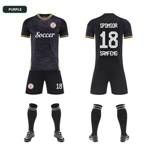 American hot selling 100% Polyester Fabric <b>Soccer</b> Jersey breathable quick dry <b>products</b> customized logo print Jersey print - Product Image 5