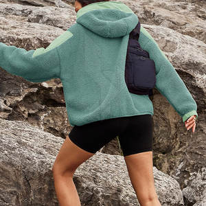 2025 Sherpa Fleece <b>Women's</b> <b>Quarter</b> <b>Zip</b> Streetwear Sweatshirt High Collar Breathable Warm Winter Customizable Front Logo - Product Image 2