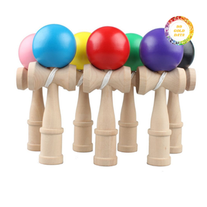 Juguetes tradicionales Kendama de construcción de madera natural de Vietnam ideales para la práctica de coordinación mano-ojo - Product Image 6