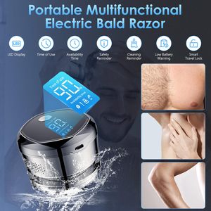 Afeitadora Eléctrica Inalámbrica Portátil, Impermeable, para Uso en Seco y Húmedo, con Pantalla LED y Cabezal de Afeitado Flexible - Product Image 5