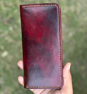 Anwar Enterprises Handmade <b>Men's</b> Vag-Tan Leather Biofold Cowhide Wallet Premium Quality Fashion <b>Gift</b> Money Purse Hand Dyed - Product Image 6