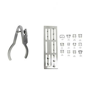 Pinzas Básicas para Dique Dental de 17 cm, 12 Pinzas con Soporte, Pinzas Perforadoras de Dique Dental de Color Marfil de Surgiright - Product Image 1