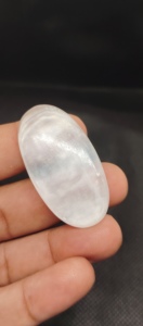 Moroccan Natural White Selenite Worrystone Cabachone High Quality Loose Gemstone Metaphysical <b>Healing</b> <b>Crystal</b> From India - Product Image 6