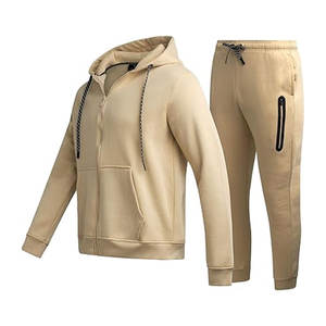 Ensemble de survêtement élégant pour homme, 2 pièces, sweat à capuche zippé et pantalon de jogging, léger, chaud, athlétique, Cloud - Product Image 1