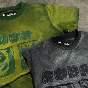 เสื้อยืดลายกราฟิก คอลเลคชั่นสตรีทแวร์ ทรงโอเวอร์ไซส์ พิมพ์ลาย ผ้าฝ้าย ลุควินเทจ ล้างทำสี เสื้อแฟชั่นลำลอง - Product Image 3