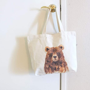 Bolso de lona plegable natural reutilizable con impresión de logotipo personalizado al por mayor bolso de compras de algodón bolso de mano liso para mujer - Product Image 5