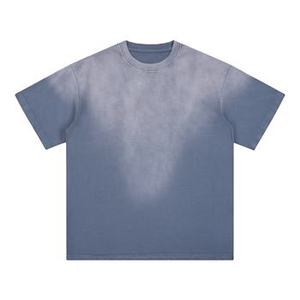 T-shirts oversize en coton lourd délavé au soleil, style streetwear, avec personnalisation complète pour hommes - Product Image 1