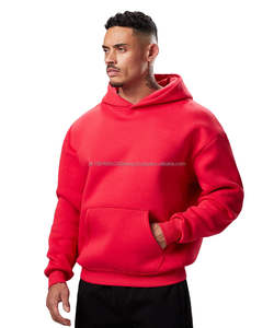 Sudaderas con Capucha Extra Grandes Personalizadas de Color Sólido, Unisex, Hombros Caídos, Tejido Grueso de 700 g/m², Sudaderas Cortas de Algodón - Product Image 1