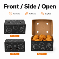 Boîte à poulet frit personnalisée en gros, emballage alimentaire jetable pour restaurant, plats à emporter, collation, Caja de Pollo Frito