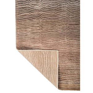 Alfombras Anudadas a Mano Zuri de Lana, Bambú y Seda, Color Marfil, 10 mm, Rectangulares, Abstractas, para el Hogar, Pasillo, Habitación, Técnicas Hechas a Mano - Product Image 5