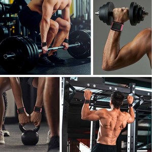 Sangles de musculation personnalisées pour l'entraînement musculaire, poids lourds, antidérapantes, sangle de poignet - Product Image 6