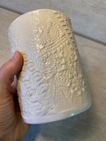 Reposacucharas de Cerámica Ecológico de Alta Calidad y Lujo |   Porta Cubiertos Moderno para Encimera |   Apto para lavavajillas, horno y microondas |   Mano
