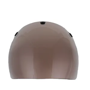 Visera de policarbonato (PC) marrón antiarañazos hecha a mano italiana con tres botones Compatible con viseras de casco de moto Jet FK - Product Image 1