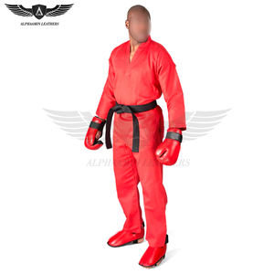 Trajes de Taekwondo Unisex de Color Rojo Sólido, Producto Más Vendido, Calidad Premium, Transpirable, Diseño Más Reciente - Product Image 2
