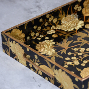 อุปกรณ์จัดอาหารแบบประกบกัน4ชิ้น/เซ็ตบนโต๊ะอาหารจานขนมลูกกวาดห้องนั่งเล่นบ้านที่เก็บของแบบแห้งถาดไม้ใส่ขนมหวาน - Product Image 4