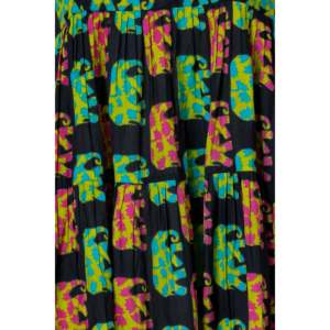 Pure Cotton Floral Tiered Mini <b>Dress</b> XS Size <b>Elastic</b> Waist Breathable and Casual for Daily or Party Use Trendy <b>Dress</b> for Women - Product Image 3