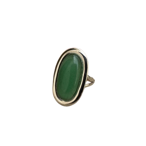 Classical Ring Jewelry for Women Silver Boho Style Jewelry 925 Sterling Silver Green Onyx Gemstone Handmade Ring Gift for <b>Wife</b> - Product Image 1
