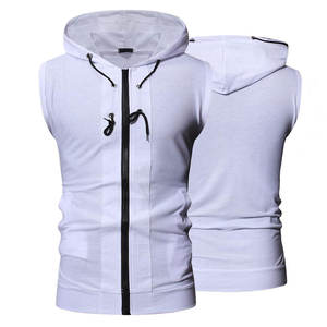 Nouveau design personnalisé, sweat à capuche sans manches pour hommes, sweat-shirts à capuche avec logo OEM, gilet, sweat à capuche décontracté pour le sport - Product Image 3